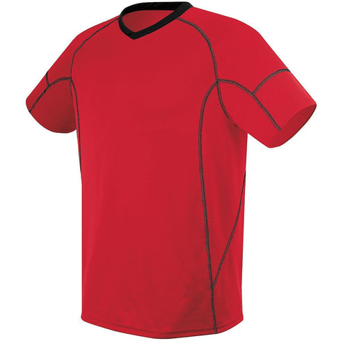 Russell Athletic Youth Kinetic Jersey (322821-C), Color 'Scarlet/Black'